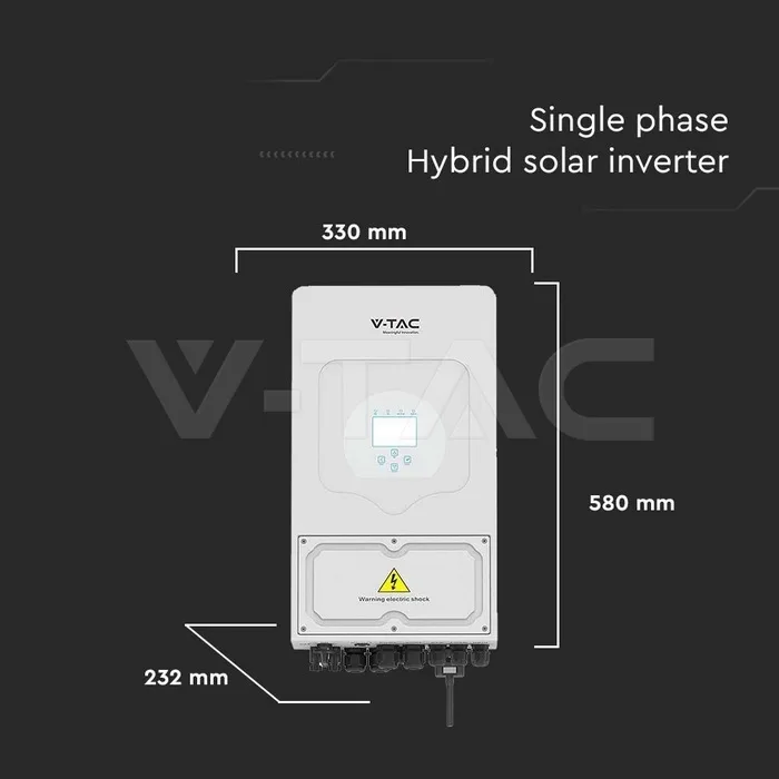 5kW Single Phase Hybrid Solar Inverter — view 8