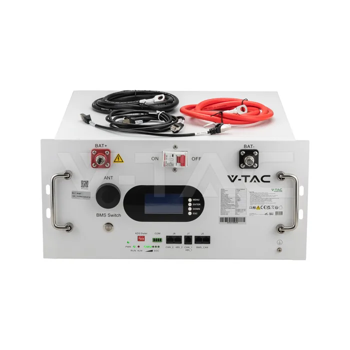 9.6kWh 48V LiFePO4 Rack Battery Wi-Fi White — view 2