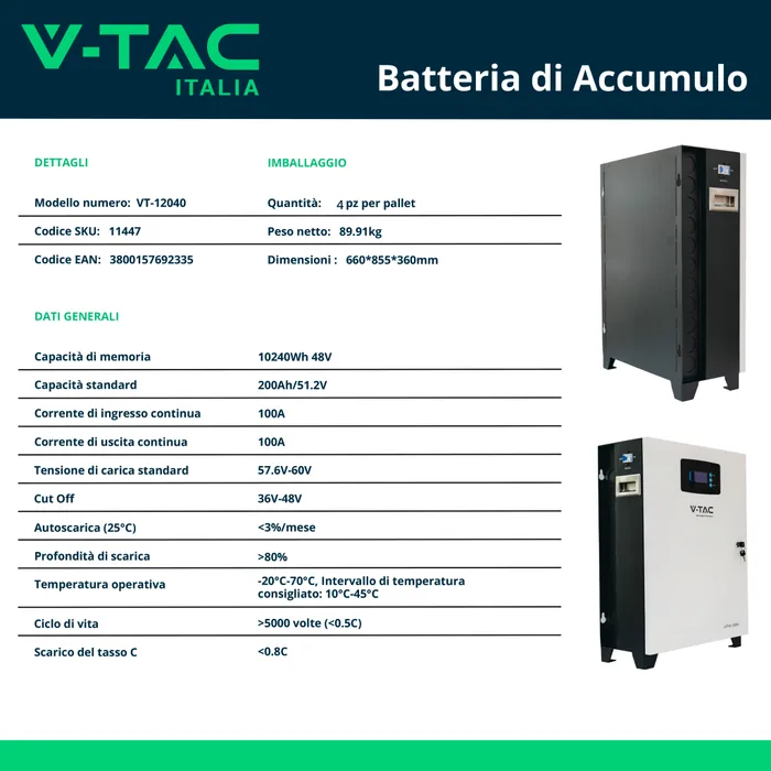 10240W/h BATTERY STORAGE 200Ah/51.2V — view 2