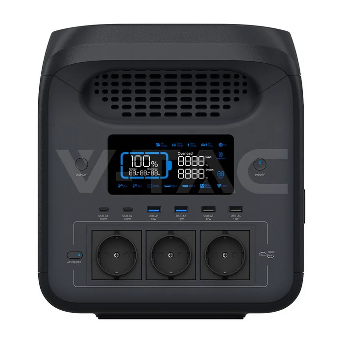 1800W Portable Power Station 1229Wh LiFePO4 — view 4